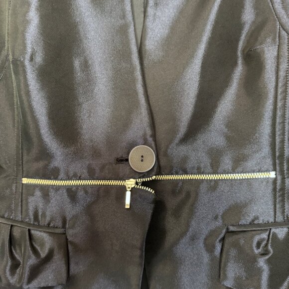 Andy The-Anh women's two-tone single button long sleeve blazer size 8 - Picture 3 of 11